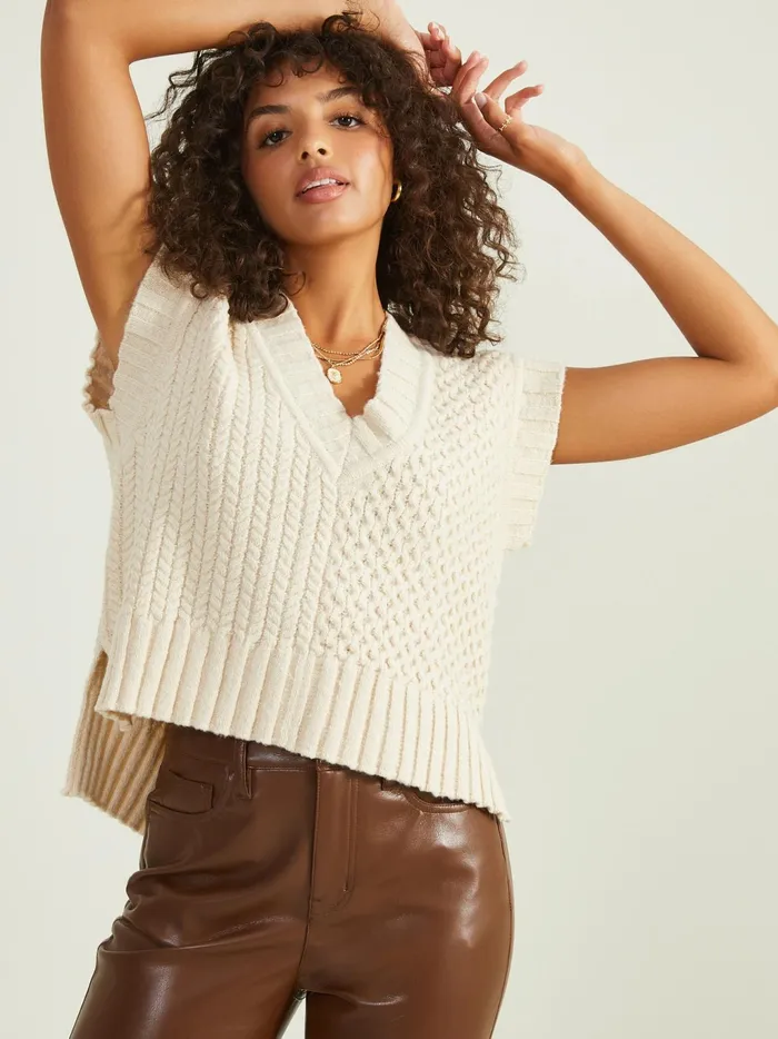 Women Altar039d State Sweaters Daphne Oversized Sweater Vest Tofu