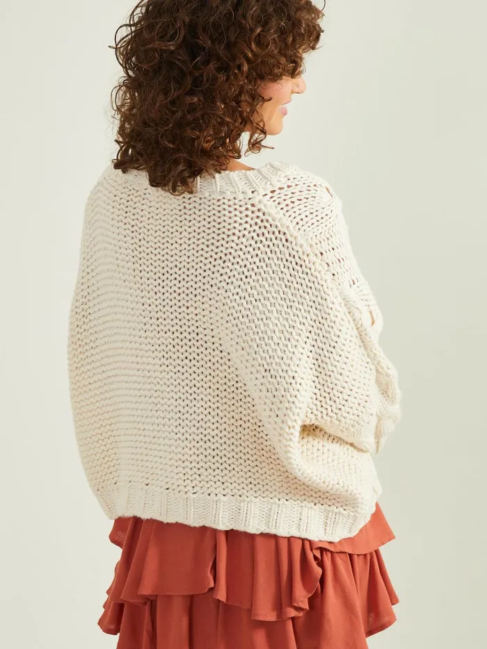 Women Altar039d State Sweaters Estelle Chunky Cable Knit Sweater Cream