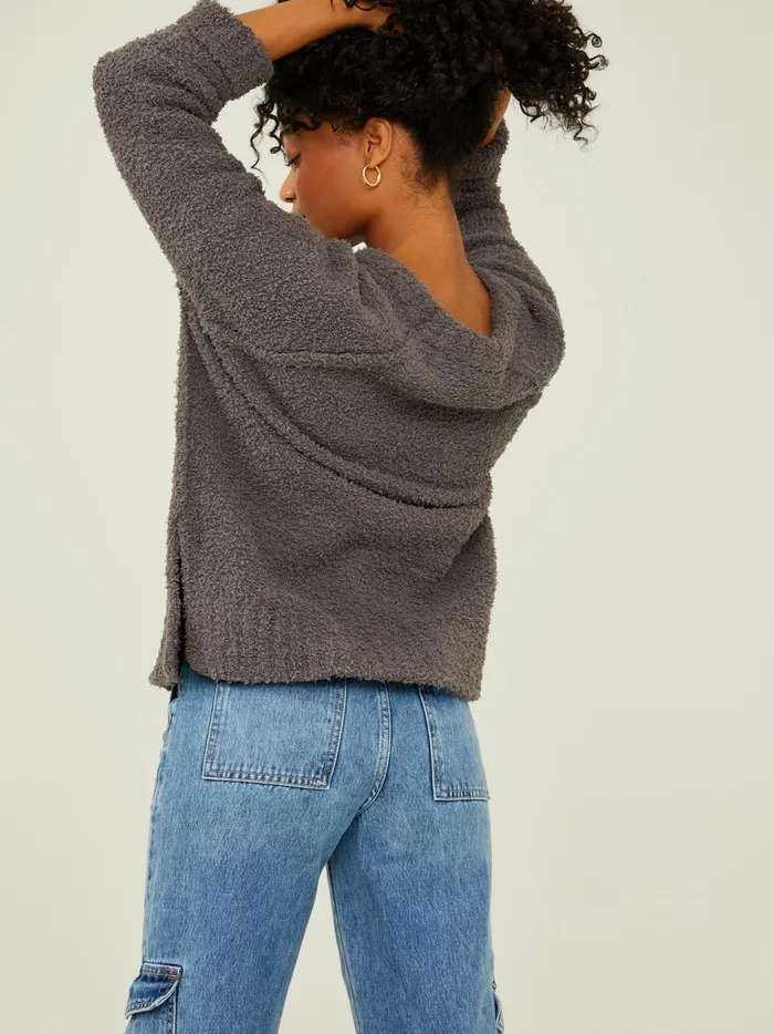Women Altar039d State Sweaters Poppy Fuzzy Sweater Washedblack