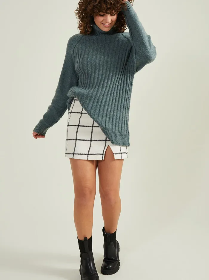 Women Altar039d State Sweaters Tara Turtleneck Tunic Sweater Balsamgreen