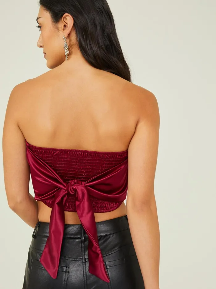 Women Altar039d State Tanks Darla Satin Tube Top Burgundy