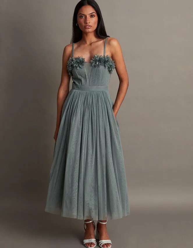 Women Amber Corsage Midi Dress Green Monsoon Occasionwear