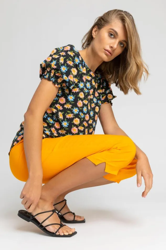 Women Amber Cropped Stretch Trouser Roman Coords