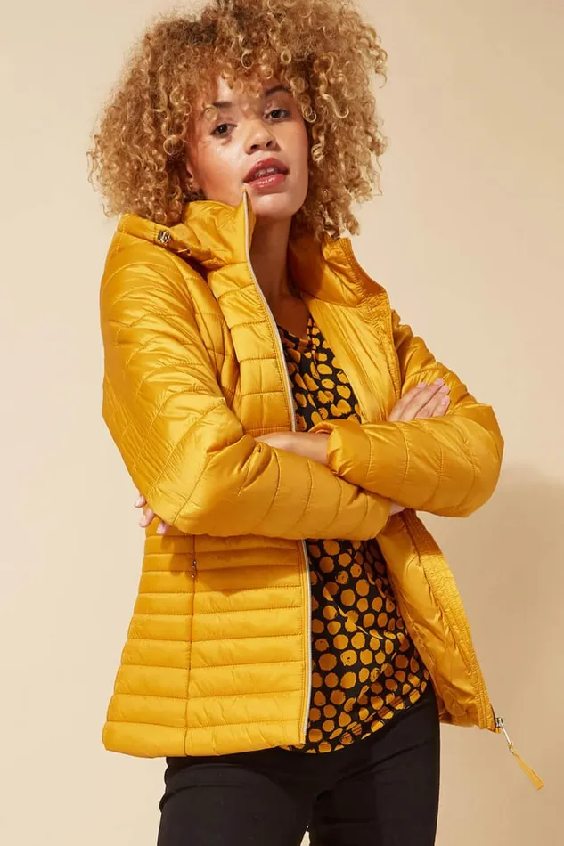 Women Amber Hooded Zip Through Padded Coat Roman Coats