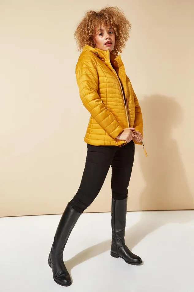Women Amber Hooded Zip Through Padded Coat Roman Coats