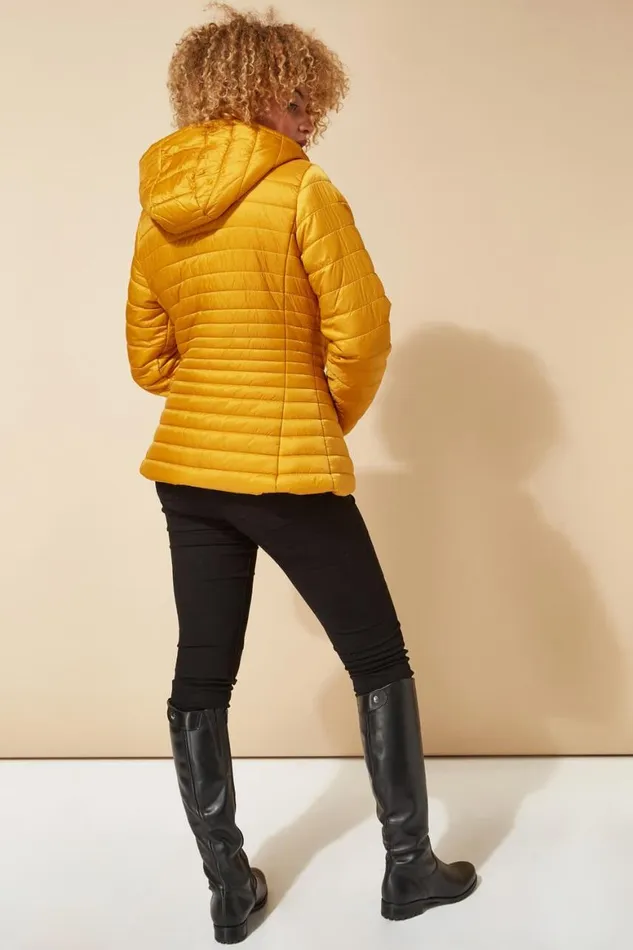 Women Amber Hooded Zip Through Padded Coat Roman Coats