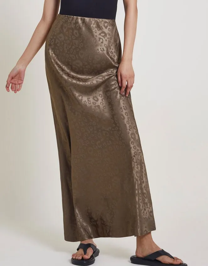 Women Amelia Print Satin Skirt Brown Monsoon Skirts