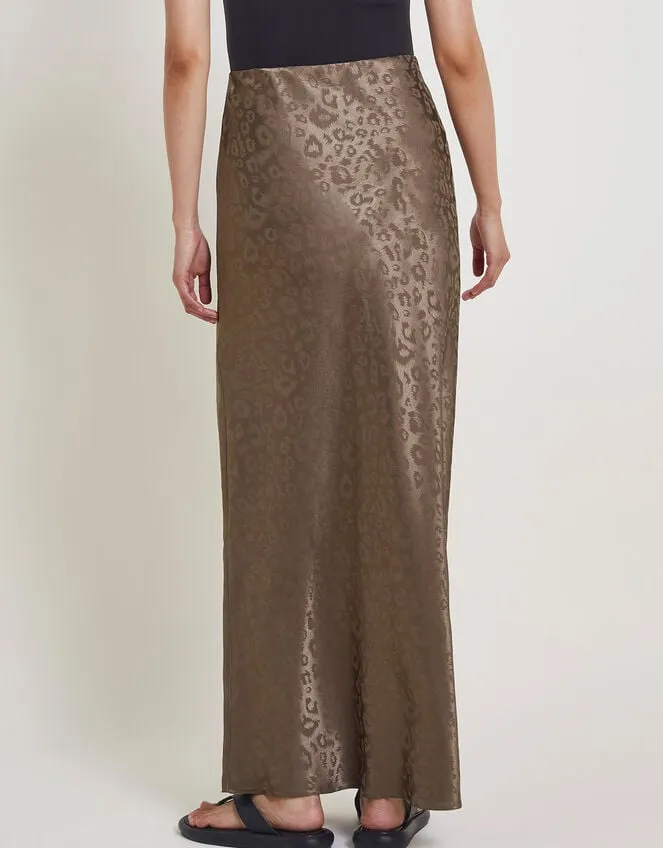 Women Amelia Print Satin Skirt Brown Monsoon Skirts