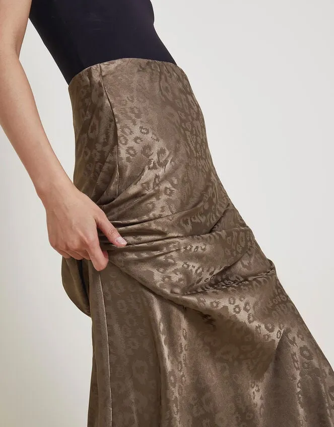 Women Amelia Print Satin Skirt Brown Monsoon Skirts