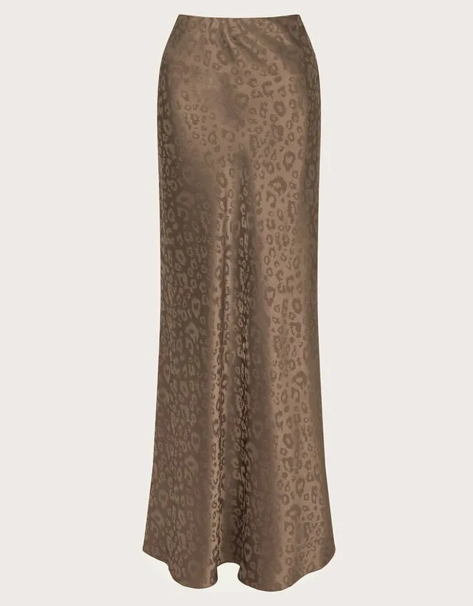 Women Amelia Print Satin Skirt Brown Monsoon Skirts