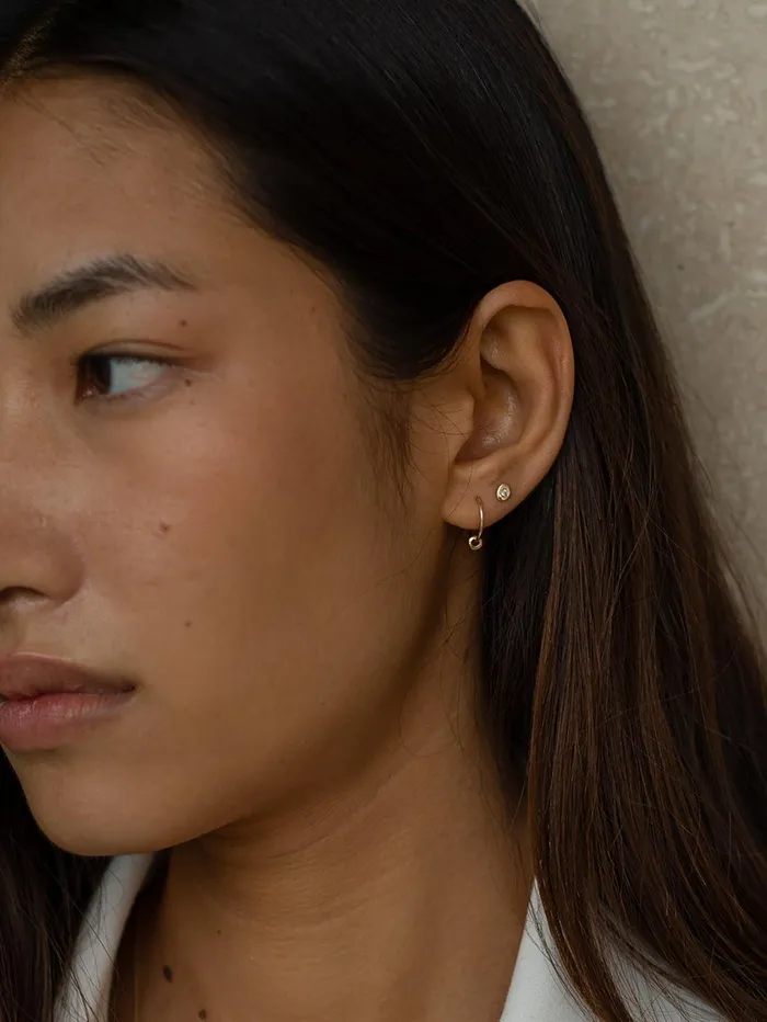 Women Artefact 8211 Reservoir Studs In Solid Gold The UNDONE Earrings