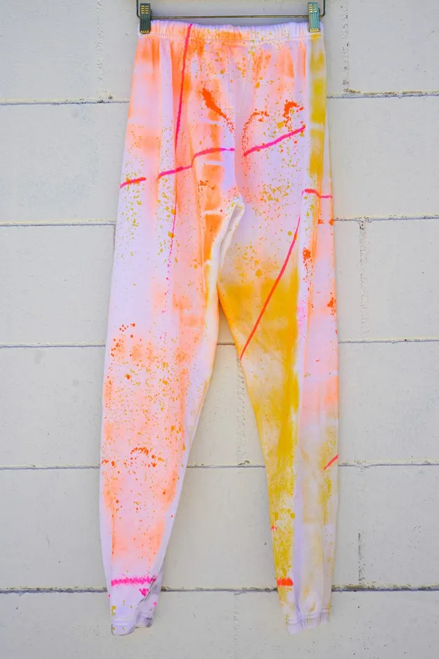 Women ARTIST COLLECTION SWEATPANTS 8211 ORANGE YELLOW Aviator Nation Sweatpants Women ARTIST COLLECTION SWEATPANTS 8211 ORANGE YELLOW Aviator Nation Sweatpants
