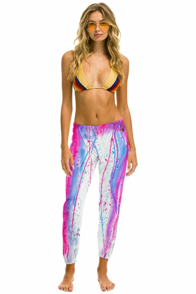 Women ARTIST COLLECTION SWEATPANTS 8211 PINK PURPLE Aviator Nation Sweatpants