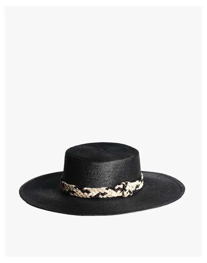 Women ASN Straw Astoria Wide Brimmed Hat Black Madewell Hats Women ASN Straw Astoria Wide Brimmed Hat Black Madewell Hats