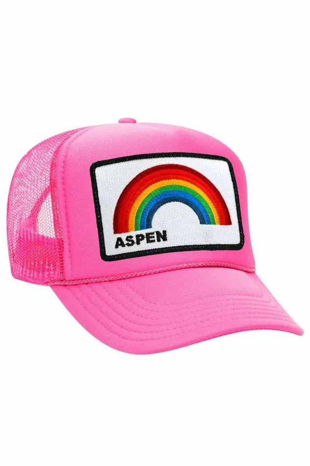 Women ASPEN RAINBOW TRUCKER HAT Aviator Nation TruckerHats