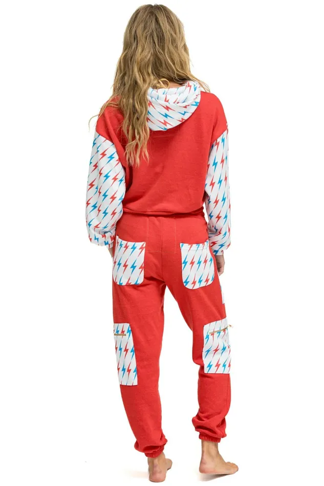 Women AVIATOR BOLT CARGO COLOR BLOCK SWEATPANTS 8211 RED USA Aviator Nation Sweatpants Women AVIATOR BOLT CARGO COLOR BLOCK SWEATPANTS 8211 RED USA Aviator Nation Sweatpants