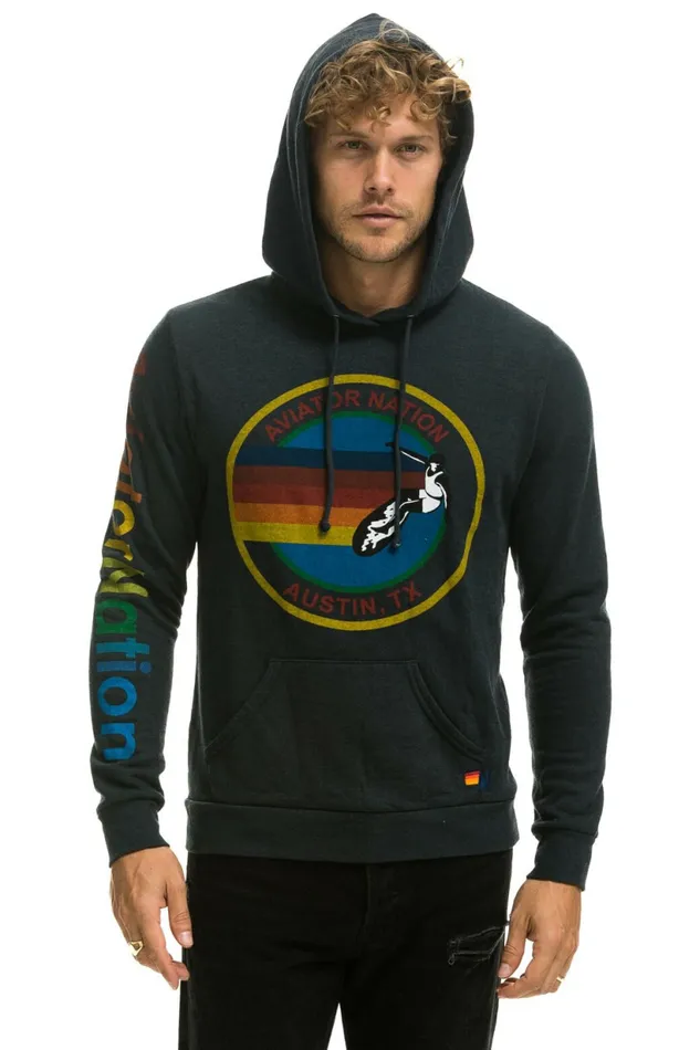 Women AVIATOR NATION AUSTIN PULLOVER HOODIE 8211 CHARCOAL Aviator Nation Hoodies Women AVIATOR NATION AUSTIN PULLOVER HOODIE 8211 CHARCOAL Aviator Nation Hoodies