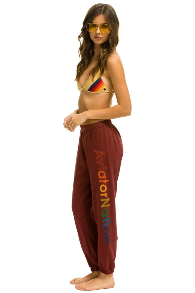 Women AVIATOR NATION AUSTIN SWEATPANTS 8211 CLARET Aviator Nation Sweatpants Women AVIATOR NATION AUSTIN SWEATPANTS 8211 CLARET Aviator Nation Sweatpants