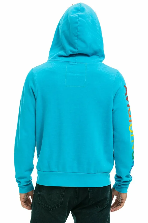 Women AVIATOR NATION BU ZIP HOODIE 8211 NEON BLUE Aviator Nation Hoodies Women AVIATOR NATION BU ZIP HOODIE 8211 NEON BLUE Aviator Nation Hoodies