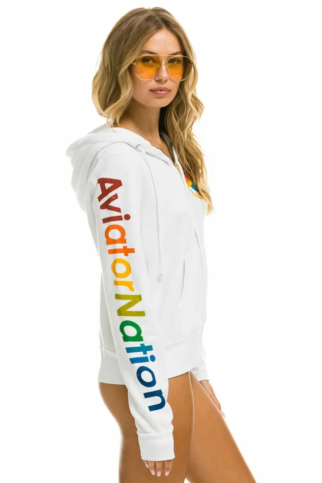 Women AVIATOR NATION HOODIE 8211 WHITE Aviator Nation Hoodies Women AVIATOR NATION HOODIE 8211 WHITE Aviator Nation Hoodies