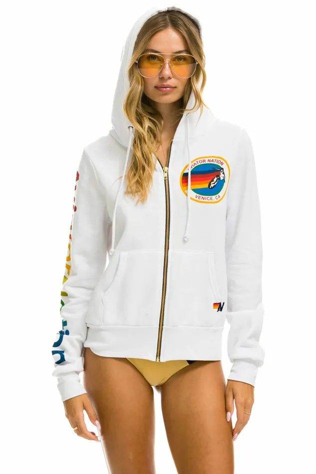 Women AVIATOR NATION HOODIE 8211 WHITE Aviator Nation Hoodies Women AVIATOR NATION HOODIE 8211 WHITE Aviator Nation Hoodies