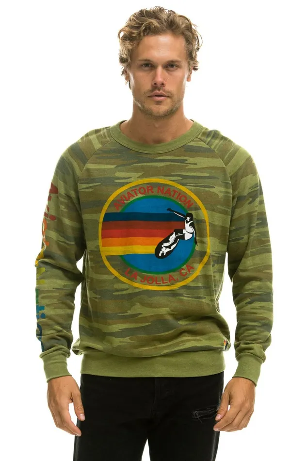 Women AVIATOR NATION LA JOLLA SWEATSHIRT 8211 CAMO Aviator Nation UnisexCrewSweatshirt Women AVIATOR NATION LA JOLLA SWEATSHIRT 8211 CAMO Aviator Nation UnisexCrewSweatshirt
