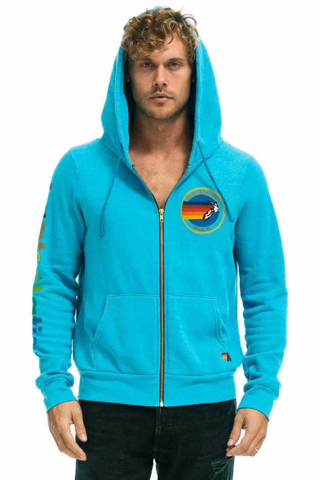 Women AVIATOR NATION MIAMI HOODIE 8211 NEON BLUE Aviator Nation Hoodies Women AVIATOR NATION MIAMI HOODIE 8211 NEON BLUE Aviator Nation Hoodies