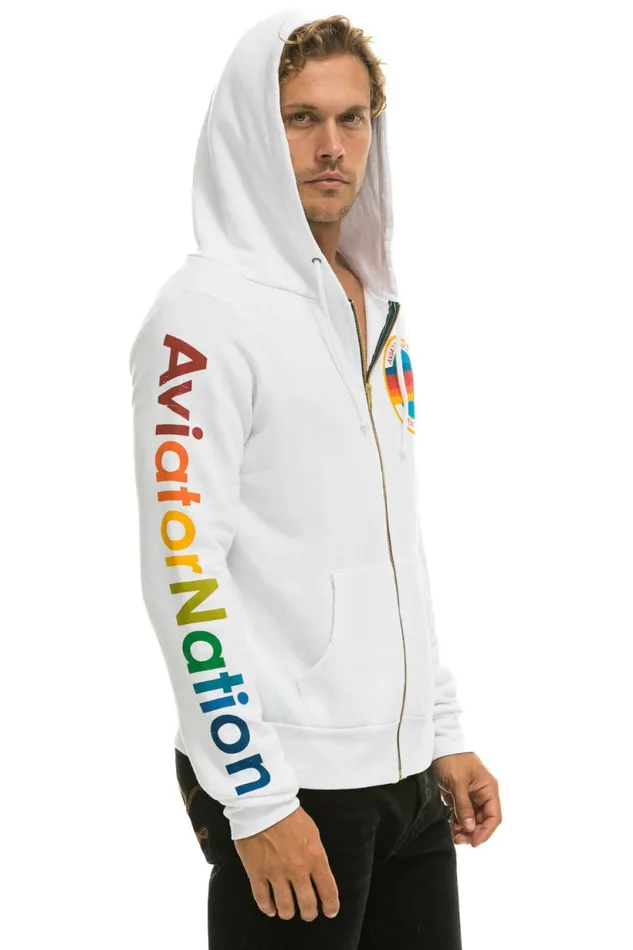 Women AVIATOR NATION MIAMI HOODIE 8211 WHITE Aviator Nation Hoodies Women AVIATOR NATION MIAMI HOODIE 8211 WHITE Aviator Nation Hoodies
