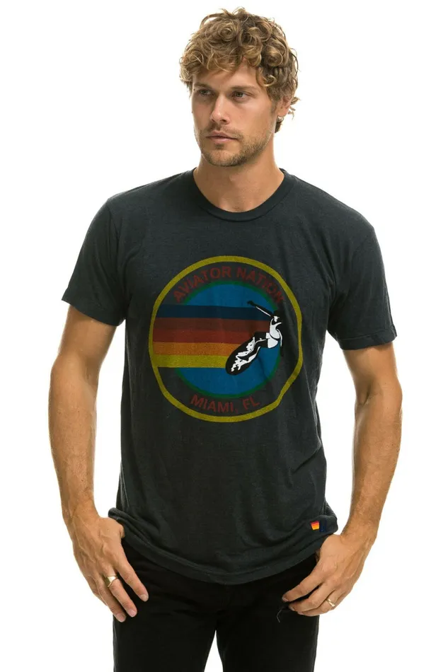 Women AVIATOR NATION MIAMI TEE 8211 CHARCOAL Aviator Nation UnisexTees Women AVIATOR NATION MIAMI TEE 8211 CHARCOAL Aviator Nation UnisexTees
