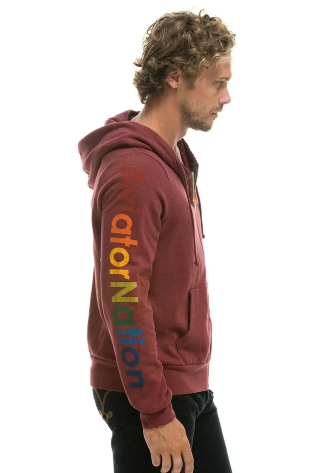 Women AVIATOR NATION NASHVILLE ZIP HOODIE 8211 CLARET Aviator Nation Hoodies Women AVIATOR NATION NASHVILLE ZIP HOODIE 8211 CLARET Aviator Nation Hoodies