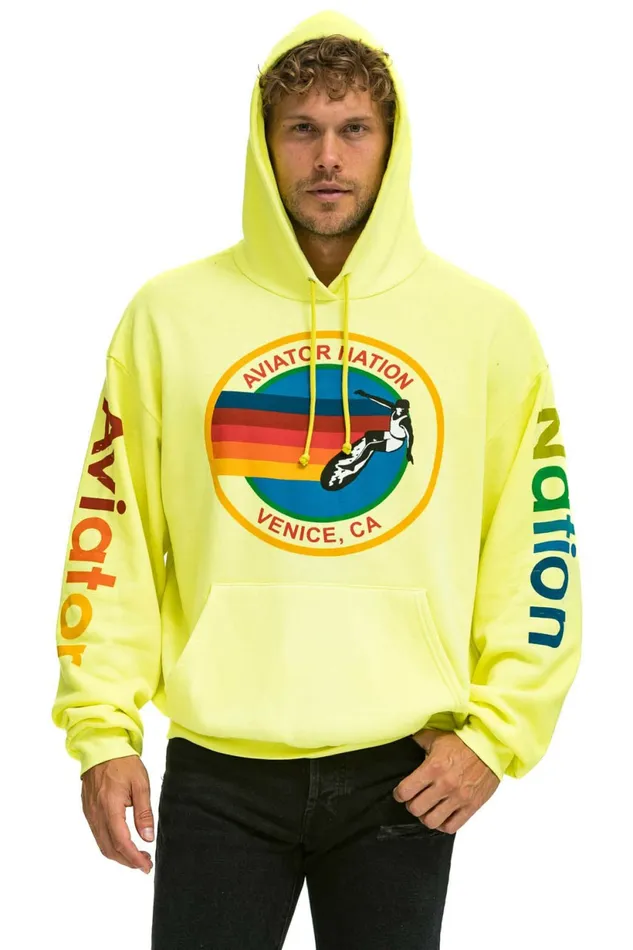 Women AVIATOR NATION RELAXED PULLOVER HOODIE 8211 NEON YELLOW Aviator Nation Hoodies Women AVIATOR NATION RELAXED PULLOVER HOODIE 8211 NEON YELLOW Aviator Nation Hoodies