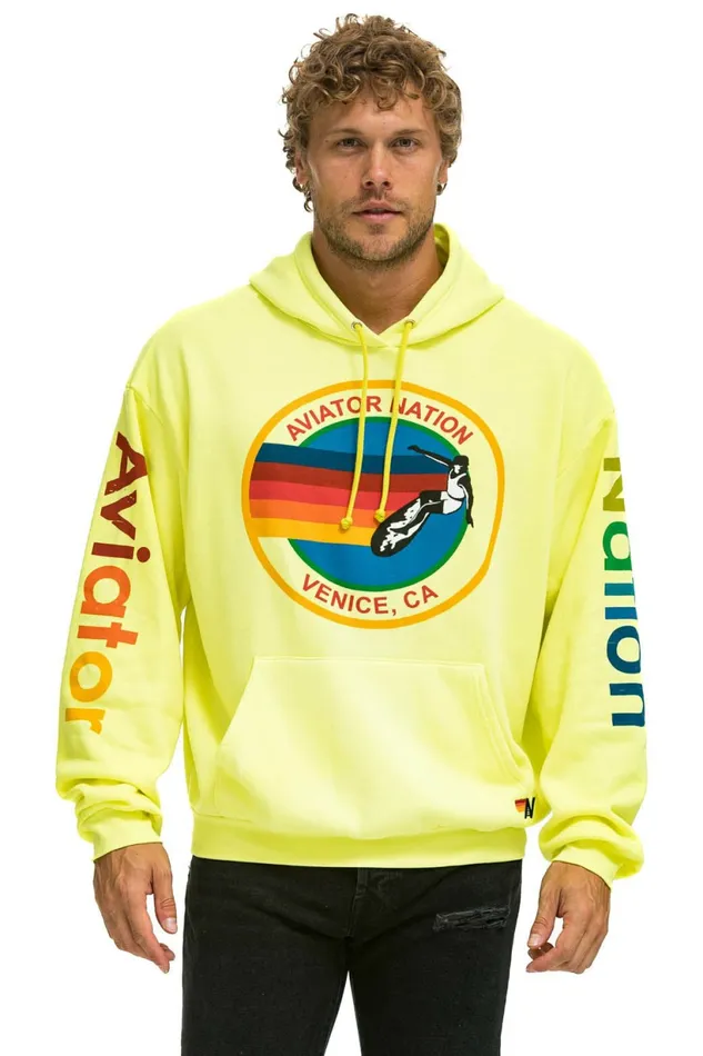 Women AVIATOR NATION RELAXED PULLOVER HOODIE 8211 NEON YELLOW Aviator Nation Hoodies Women AVIATOR NATION RELAXED PULLOVER HOODIE 8211 NEON YELLOW Aviator Nation Hoodies
