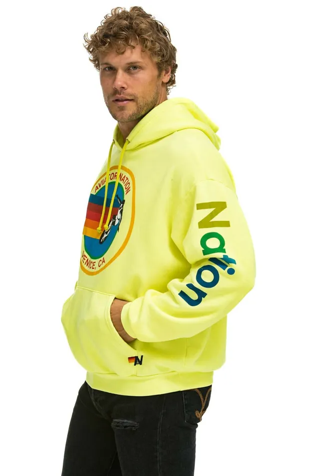 Women AVIATOR NATION RELAXED PULLOVER HOODIE 8211 NEON YELLOW Aviator Nation Hoodies Women AVIATOR NATION RELAXED PULLOVER HOODIE 8211 NEON YELLOW Aviator Nation Hoodies