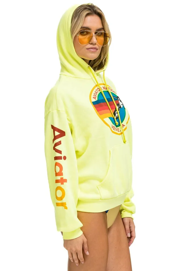 Women AVIATOR NATION RELAXED PULLOVER HOODIE 8211 NEON YELLOW Aviator Nation Hoodies Women AVIATOR NATION RELAXED PULLOVER HOODIE 8211 NEON YELLOW Aviator Nation Hoodies