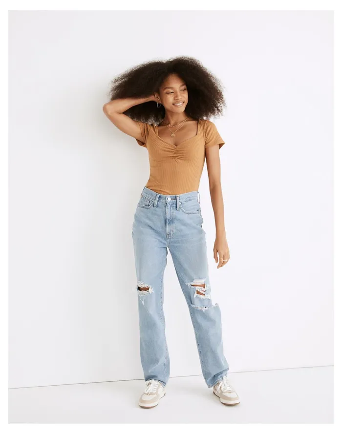 Women Baggy Straight Jeans In Earlhurst Wash Earlhurst Wash Madewell Jeans
