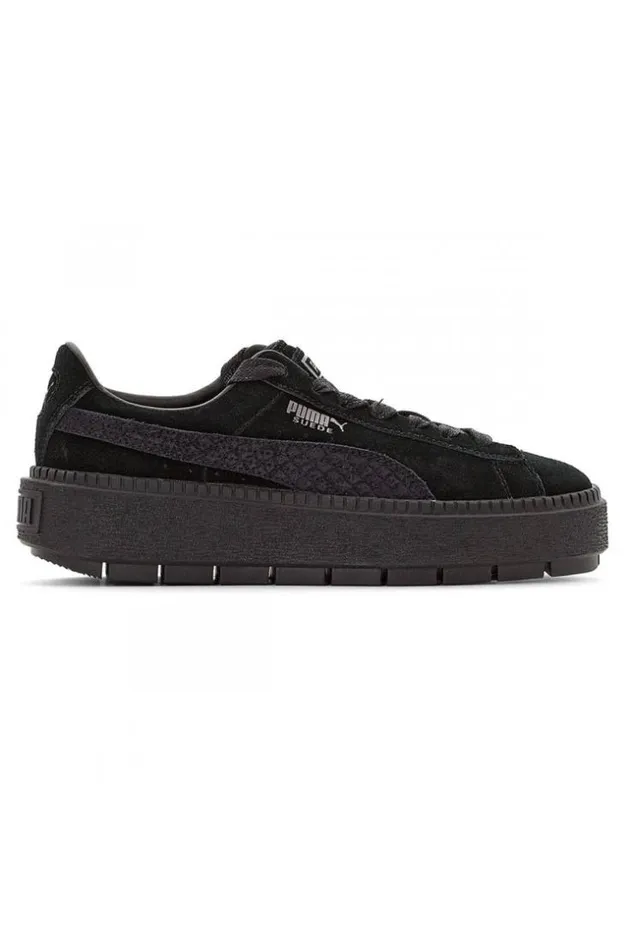 Women Basket Puma Sude Platform Trace Animal Black Brentiny Paris Sneakers