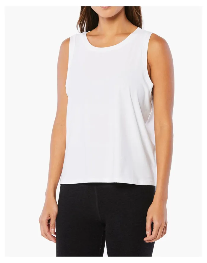 Women Beyond Yoga Balanced Muscle Tank In Featherweight Spacedye White Madewell Activewear Women Beyond Yoga Balanced Muscle Tank In Featherweight Spacedye White Madewell Activewear