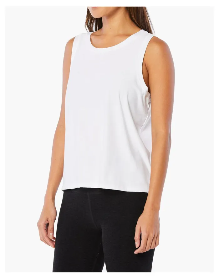 Women Beyond Yoga Balanced Muscle Tank In Featherweight Spacedye White Madewell Activewear Women Beyond Yoga Balanced Muscle Tank In Featherweight Spacedye White Madewell Activewear