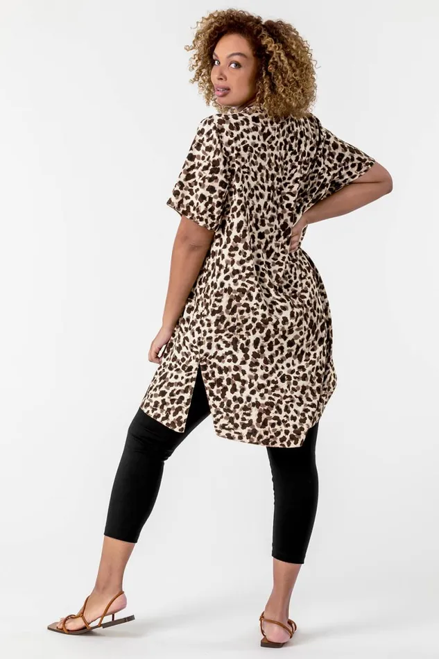 Women Black Curve Plain Elastic Waist Cropped Leggings Roman Trousers