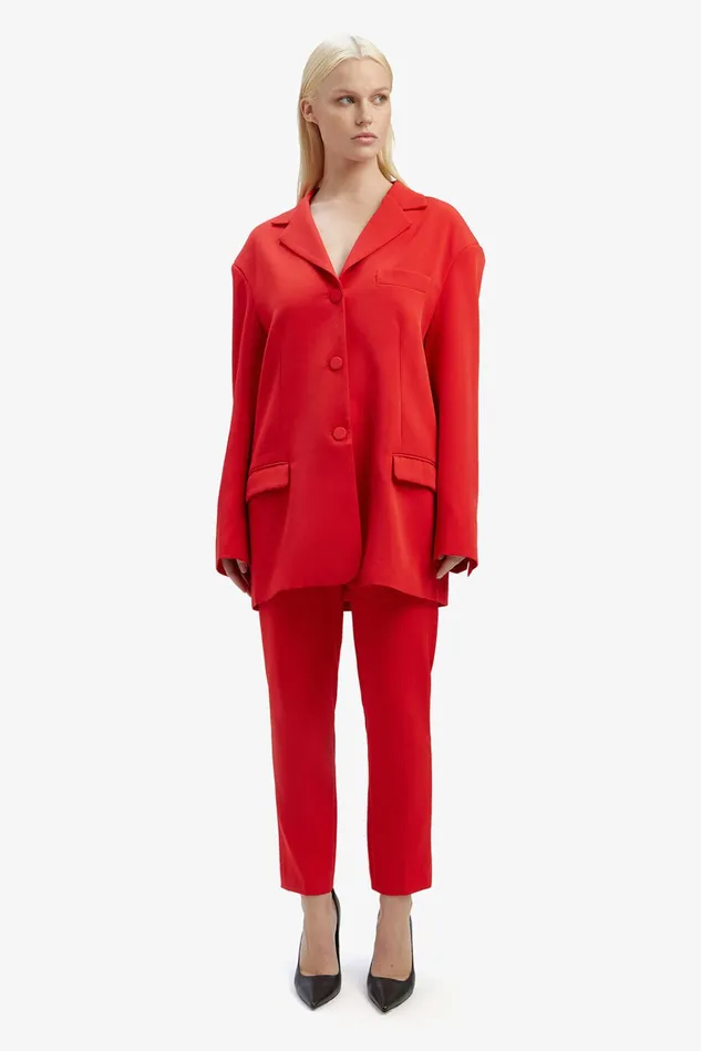 Women Blazers Bardot Akia Oversized Blazer In Famous Red Famous Red