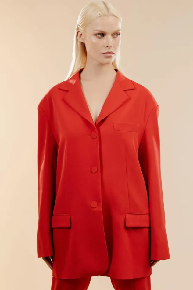 Women Blazers Bardot Akia Oversized Blazer In Famous Red Famous Red Women Blazers Bardot Akia Oversized Blazer In Famous Red Famous Red