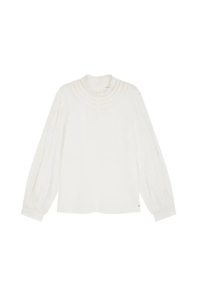 Women Blouse Ethan Ecru Vblouse Coton Blanc cru Des Petits Hauts Blouses Shirts and Tops