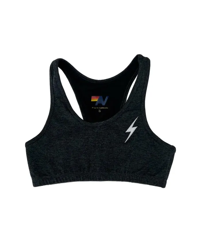 Women BOLT EMBROIDERY SPORTS BRA 8211 CHARCOAL Aviator Nation SportsBras Women BOLT EMBROIDERY SPORTS BRA 8211 CHARCOAL Aviator Nation SportsBras