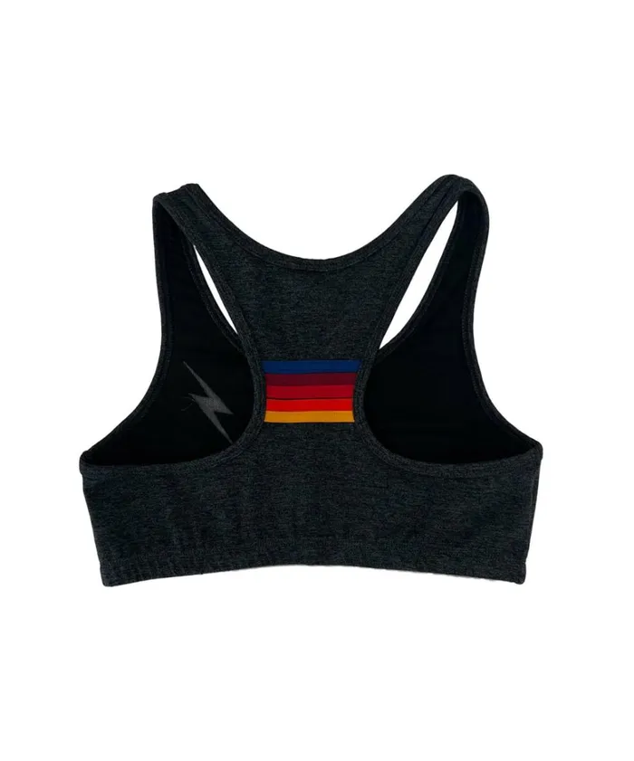 Women BOLT EMBROIDERY SPORTS BRA 8211 CHARCOAL Aviator Nation SportsBras Women BOLT EMBROIDERY SPORTS BRA 8211 CHARCOAL Aviator Nation SportsBras