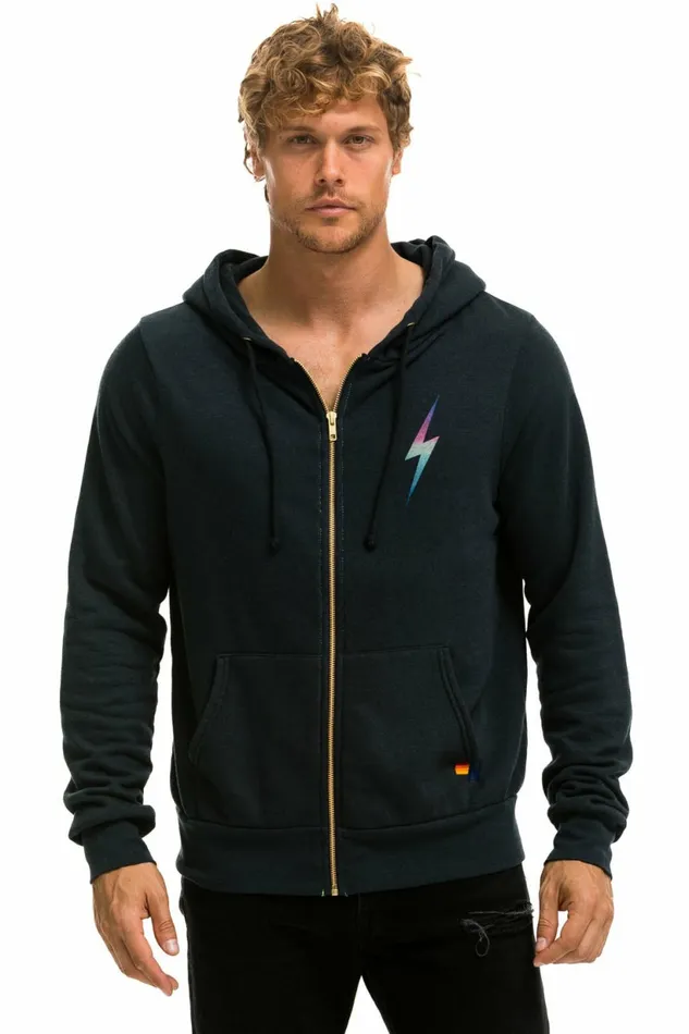 Women BOLT HOODIE 8211 CHARCOAL RAINBOW PINK Aviator Nation Hoodies Women BOLT HOODIE 8211 CHARCOAL RAINBOW PINK Aviator Nation Hoodies