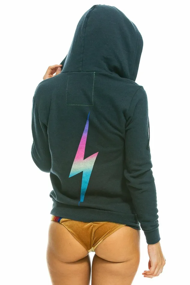 Women BOLT HOODIE 8211 CHARCOAL RAINBOW PINK Aviator Nation Hoodies Women BOLT HOODIE 8211 CHARCOAL RAINBOW PINK Aviator Nation Hoodies
