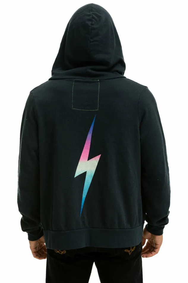 Women BOLT HOODIE 8211 CHARCOAL RAINBOW PINK Aviator Nation Hoodies Women BOLT HOODIE 8211 CHARCOAL RAINBOW PINK Aviator Nation Hoodies