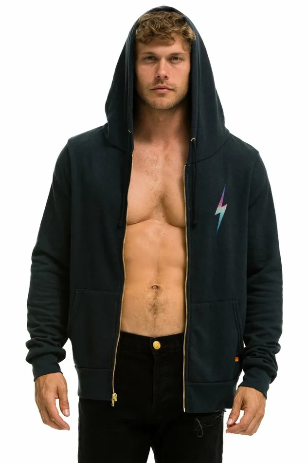 Women BOLT HOODIE 8211 CHARCOAL RAINBOW PINK Aviator Nation Hoodies Women BOLT HOODIE 8211 CHARCOAL RAINBOW PINK Aviator Nation Hoodies