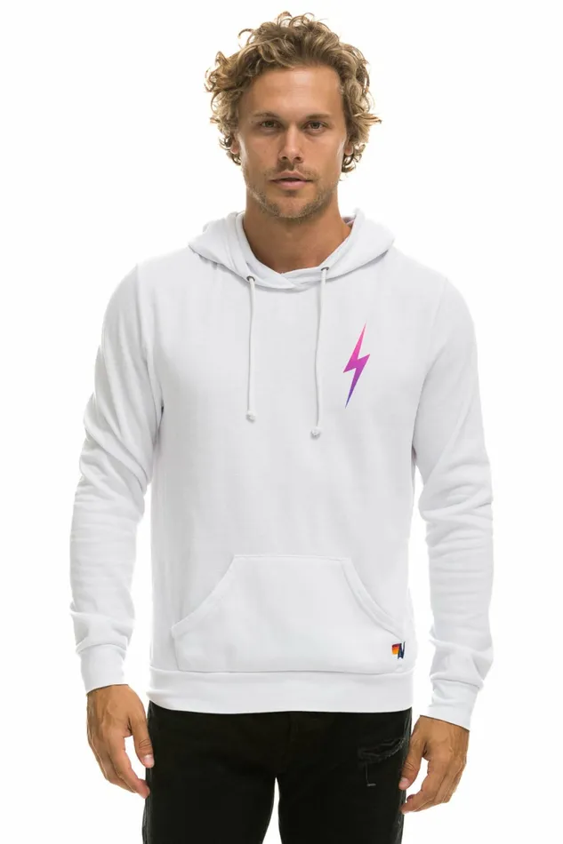 Women BOLT LIGHTWEIGHT PULLOVER HOODIE 8211 WHITE PINK PURPLE Aviator Nation BoltCollection Women BOLT LIGHTWEIGHT PULLOVER HOODIE 8211 WHITE PINK PURPLE Aviator Nation BoltCollection