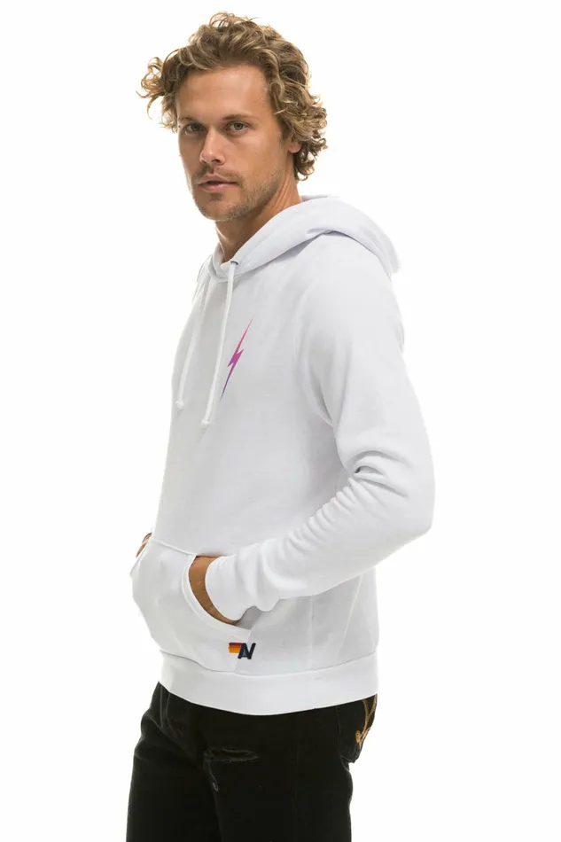 Women BOLT LIGHTWEIGHT PULLOVER HOODIE 8211 WHITE PINK PURPLE Aviator Nation BoltCollection Women BOLT LIGHTWEIGHT PULLOVER HOODIE 8211 WHITE PINK PURPLE Aviator Nation BoltCollection